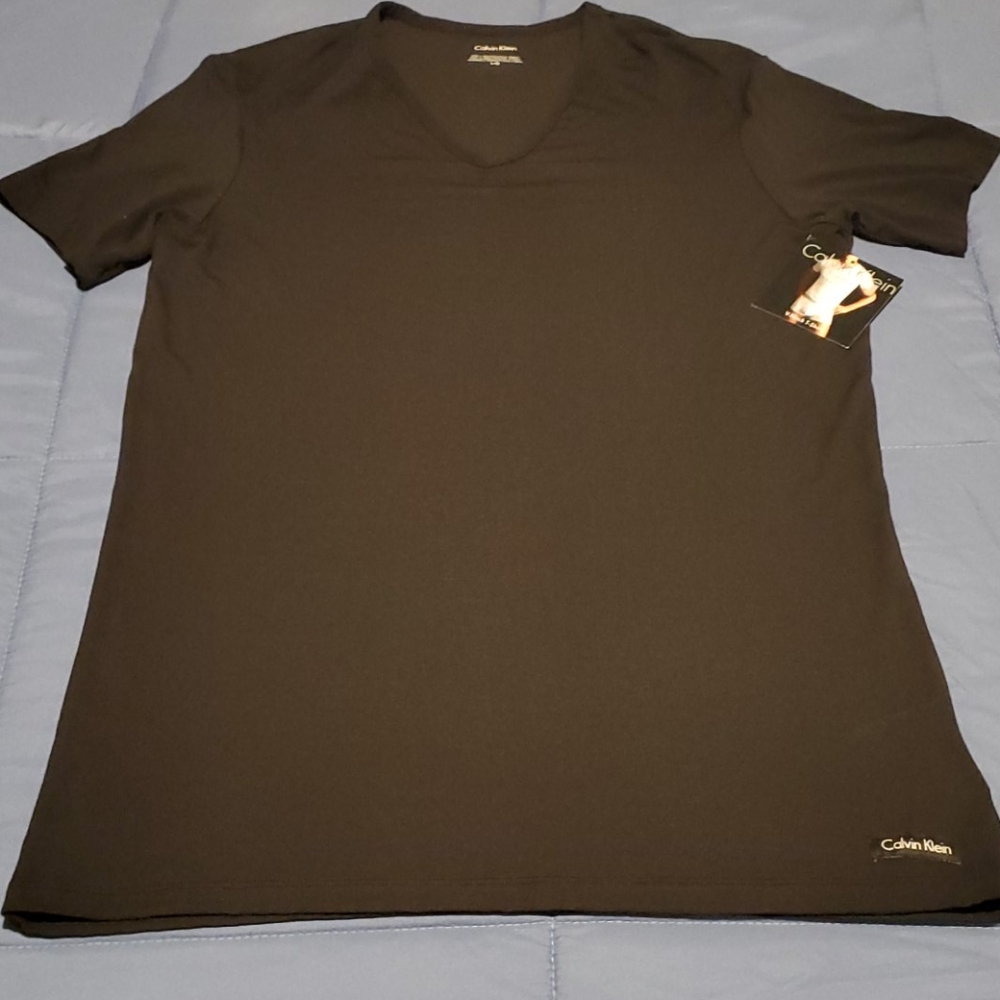 🟠🟠🟠NWT Clavin Klein Body Modal V-Neck T-Shirt - Picture 2 of 6